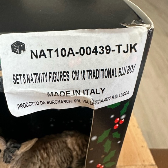 Euromarchi 8 Piece Holy Nativity Set 4” Christmas Figures Hand Crafted in Italy - Picture 10 of 16